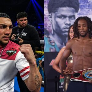 Teofimo Lopez (L), Shakur Stevenson (R)