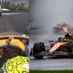 Recovery Truck at 2025 Australian GP (L) and Lando Norris' MCL39 (R)