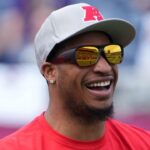 Cincinnati Bengals receiver Ja'Marr Chase (1) during AFC Practice for the Pro Bowl Games at Camping World Stadium.