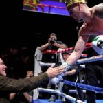 WBC Continental Americas Super Welterweight Title UFC CEO and President Dana White congratulates Callum Walsh after the fight Dana White congratulates Callum Walsh after the fight