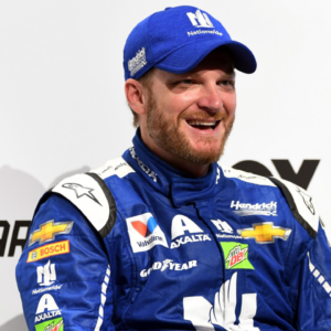 Feb 22, 2017; Daytona Beach, FL, USA; NASCAR Cup Series driver Dale Earnhardt Jr. speaks to the media during Daytona 500 media day at Daytona International Speedway. Mandatory Credit: John David Mercer-Imagn Images