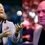 Conor McGregor (L), Dana White (R)