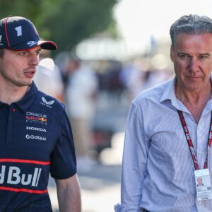 Max Verstappen of the Netherlands and Oracle Red Bull Racing and his manager Raymond Vermeulen are present during previews ahead of the F1 Grand Prix of Australia