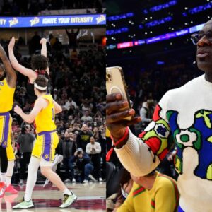 LeBron James (L), Shannon Sharpe (R)