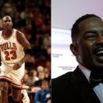 Michael Jordan (L), Bill Bellamy (R)