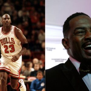 Michael Jordan (L), Bill Bellamy (R)