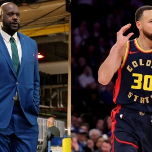 Shaquille O'Neal and Steph Curry