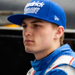 Feb 14, 2025; Daytona Beach, Florida, USA; ARCA Series driver Corey Day during practice for the Ride the 'Dente 200 at Daytona International Speedway. Mandatory Credit: Mark J. Rebilas-Imagn Images