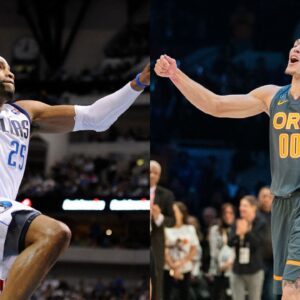 Vince Carter (L) and Aaron Gordon (R)