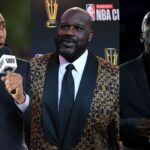 Stephen A. Smith(L), Shaquille O'Neal(Center), and Chad 'Ochocinco' Johnson(R)