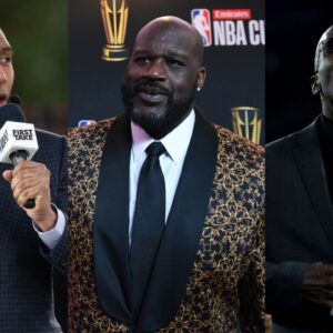 Stephen A. Smith(L), Shaquille O'Neal(Center), and Chad 'Ochocinco' Johnson(R)