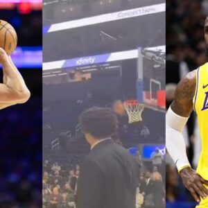 Stephen Curry(L) and LeBron James (R)