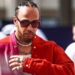 Lewis Hamilton of Mercedes arrives in the paddock ahead of Formula 1 Abu Dhabi Grand Prix at Yas Marina Circuit on December 7th, 2024 in Abu Dhabi, United Arab Emirates