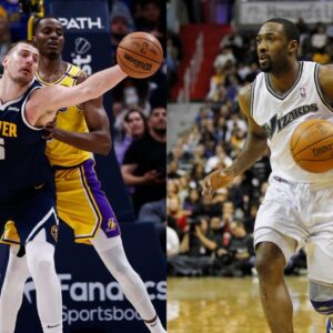 Nikola Jokic (L) and Gilbert Arenas (R)