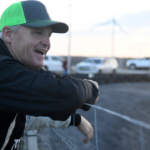 Former NASCAR driver Kenny Wallace watches the kids go-cart race, Wednesday, Oct. 7, 2020, in Bishop. The event promotes youth go-cart racing.
