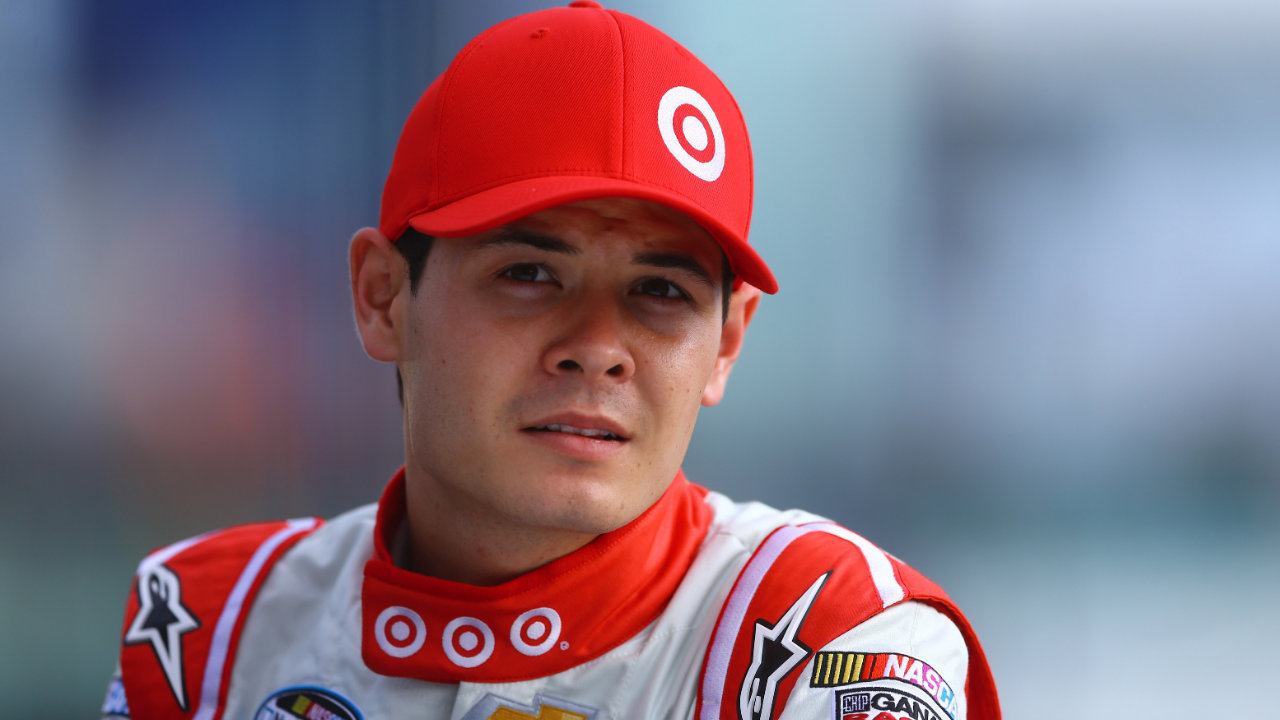 Nov 16, 2013; Homestead, FL, USA; NASCAR Nationwide Series driver Kyle Larson during the Ford EcoBoost 300 at Homestead-Miami Speedway. Mandatory Credit: Mark J. Rebilas-Imagn Images