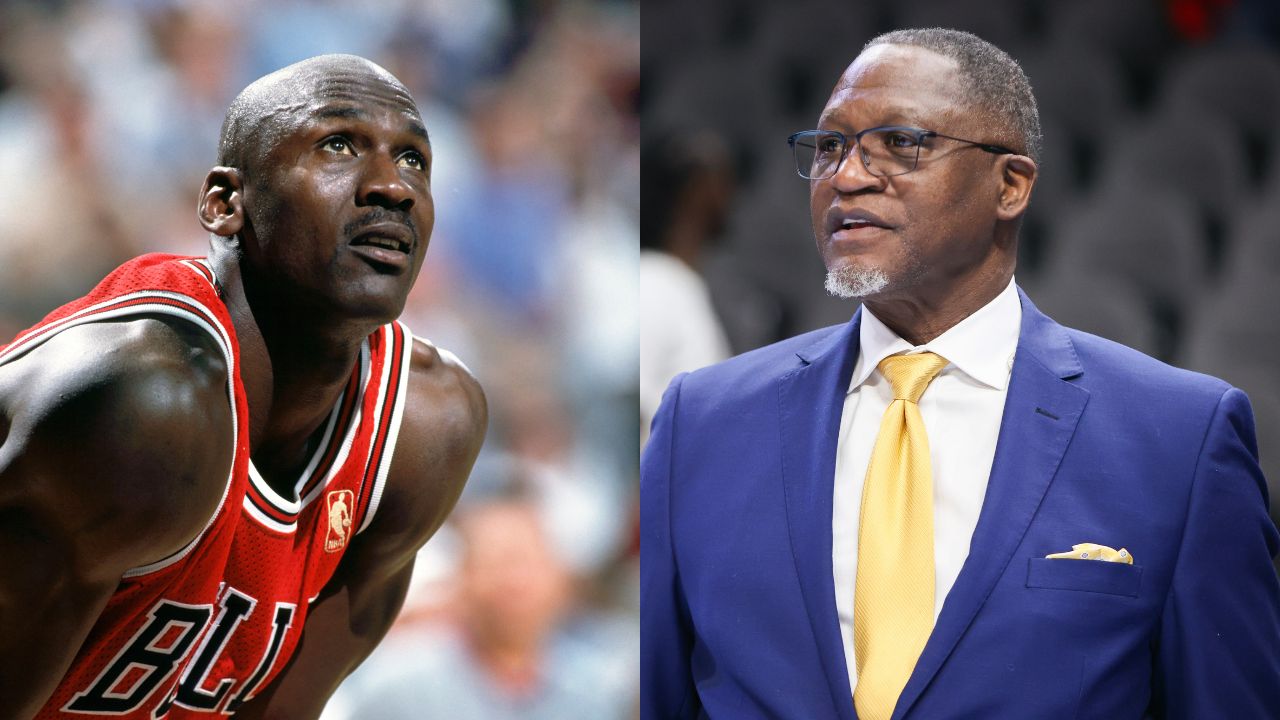 Michael Jordan(L) and Dominique Wilkins(R)