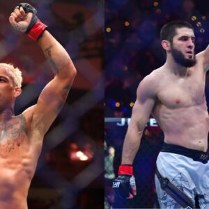 Charles Oliveira (L), Islam Makhachev (R)