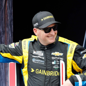NASCAR Cup Series driver Michael McDowell (71) walks out onto the stage for driver introductions before the EchoPark Automotive Grand Prix at Circuit of the Americas.