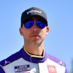 NASCAR Cup Series driver Denny Hamlin (11) during qualifying for the Pennzoil 400 at Las Vegas Motor Speedway.