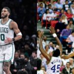 Jayson Tatum (L), Kareem Abdul Jabbar (R)