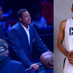 Kevin Garnett and Paul Pierce (L), Patrick O'Bryant (R)