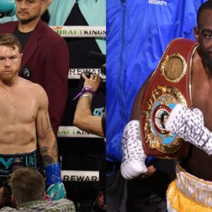 Canelo Alvarez (L), Terence Crawford (R)