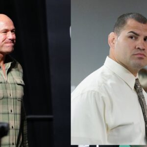 Dana White (L), Cain Velasuez (R)