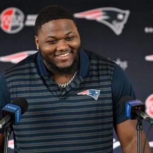 New England Patriots defensive tackle Milton Williams discusses his recent free agent addition to the Patriots with the media at Gillette Stadium.