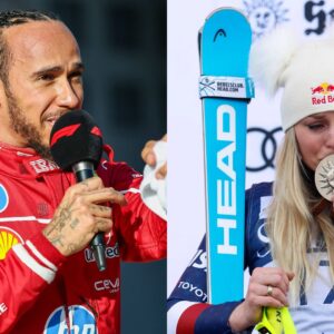 Lewis Hamilton (L) and Lindsey Vonn (R)