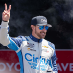 Jun 9, 2024; Sonoma, California, USA; NASCAR Cup Series driver Daniel Hemric (31) waves as he gets introduced to fans before the start of the Toyota / Save Mart 350 at Sonoma Raceway. Mandatory Credit: Stan Szeto-Imagn Images