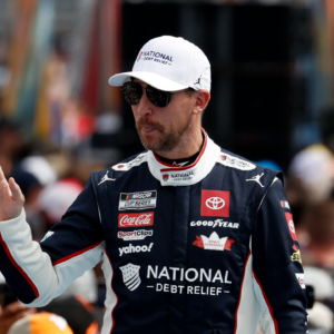 NASCAR Cup Series driver Denny Hamlin (11) during the Daytona 500 at Daytona International Speedway.