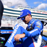 NASCAR Cup Series driver Kyle Larson (5) during qualifying for the Pennzoil 400 at Las Vegas Motor Speedway.