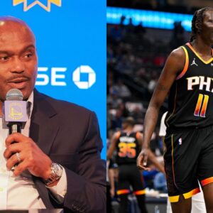 Tim Hardaway(L) and Bol Bol(R)