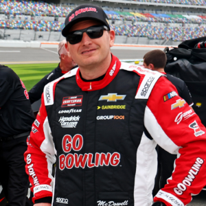 Feb 14, 2025; Daytona Beach, Florida, USA; NASCAR Truck Series driver Michael McDowell (07) during qualifying for the Fresh From Floria 250 at Daytona International Speedway. Mandatory Credit: Peter Casey-Imagn Images