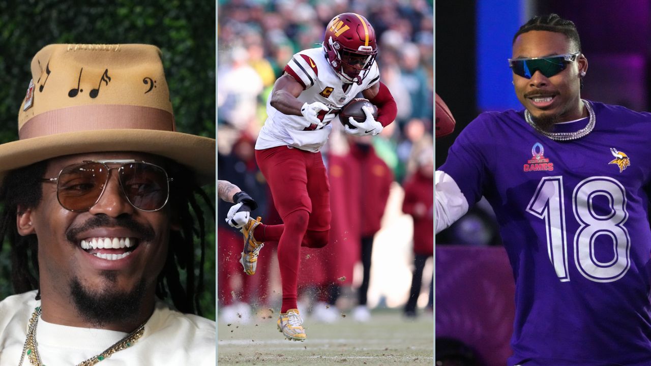 Cam Newton, Terry McLaurin and Justin Jefferson