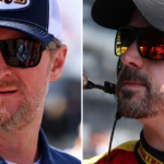 Former NASCAR driver Dale Earnhardt Jr. and Current Wood Brothers Racing driver Josh Berry.