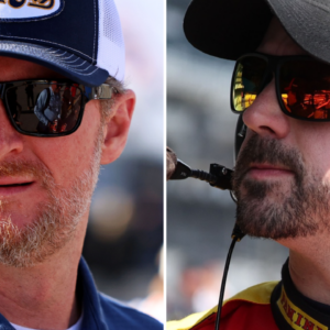 Former NASCAR driver Dale Earnhardt Jr. and Current Wood Brothers Racing driver Josh Berry.
