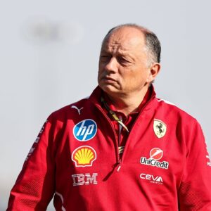 F1 Grand Prix Of China Frederic Vasseur of France and Scuderia Ferrari arrives at the track during the F1 Grand Prix of China at Shanghai International Circuit in Shanghai, China, on March 23, 2025