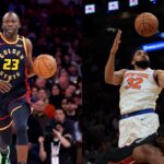 Draymond Green (L), Karl Anthony-Towns (R)