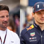 Romain Grosjean (L) and Max Verstappen (R)