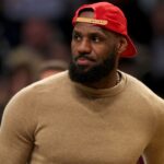 LeBron James NBA: Los Angeles Lakers at Brooklyn Nets