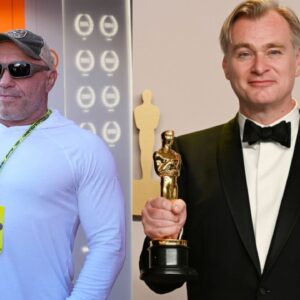 Joe Rogan (L), Christopher Nolan (R)