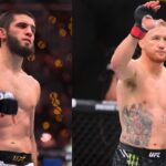 Islam Makhachev (L), Justin Gaethje (R)