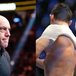 Joe Rogan (L), Khabib Nurmagomedov (R)