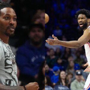 Dwight Howard(L) and Joel Embiid(R)