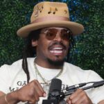 Cam Newton on Radio Row at the Super Bowl LIX media center.