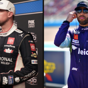 Denny Hamlin (L) and Bubba Wallace (R)