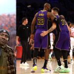 Shannon Sharpe (Left), LeBron James and Luka Dončić (Right)