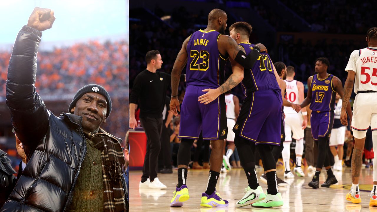 Shannon Sharpe (Left), LeBron James and Luka Dončić (Right)